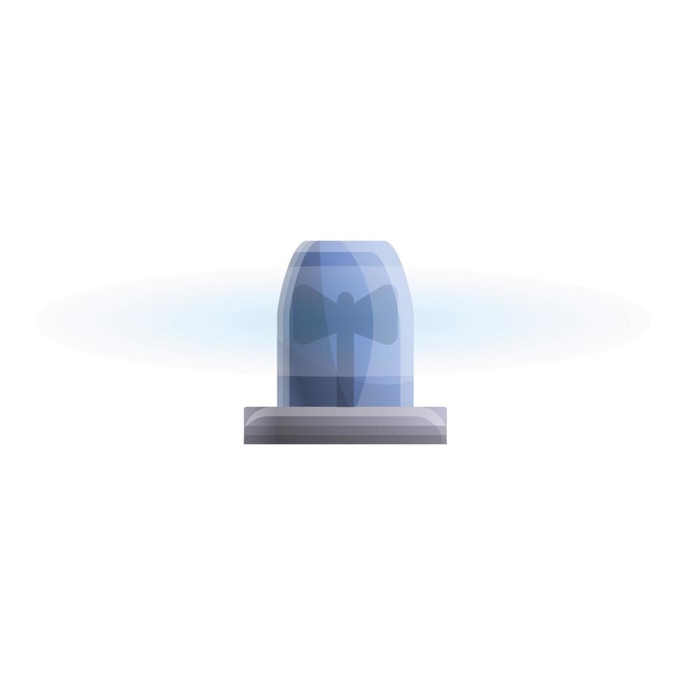 blauw Politie knipperlicht icoon, tekenfilm stijl vector