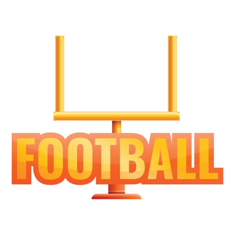 Amerikaans Amerikaans voetbal poort logo, tekenfilm stijl vector
