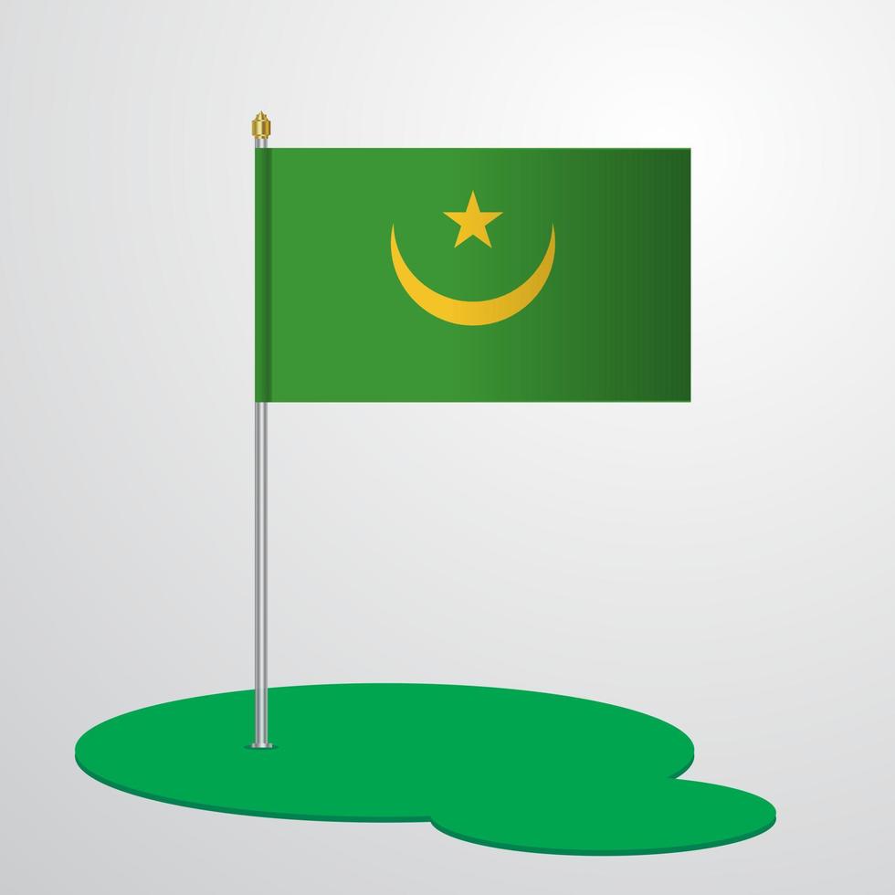 mauritania vlag pool vector