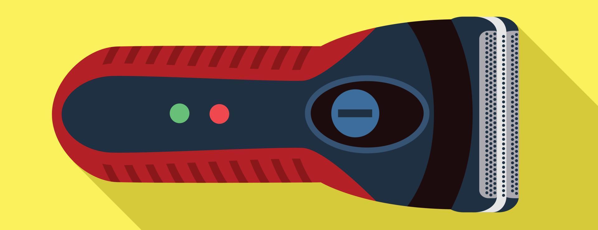 rood elektrisch scheerapparaat icoon, vlak stijl vector