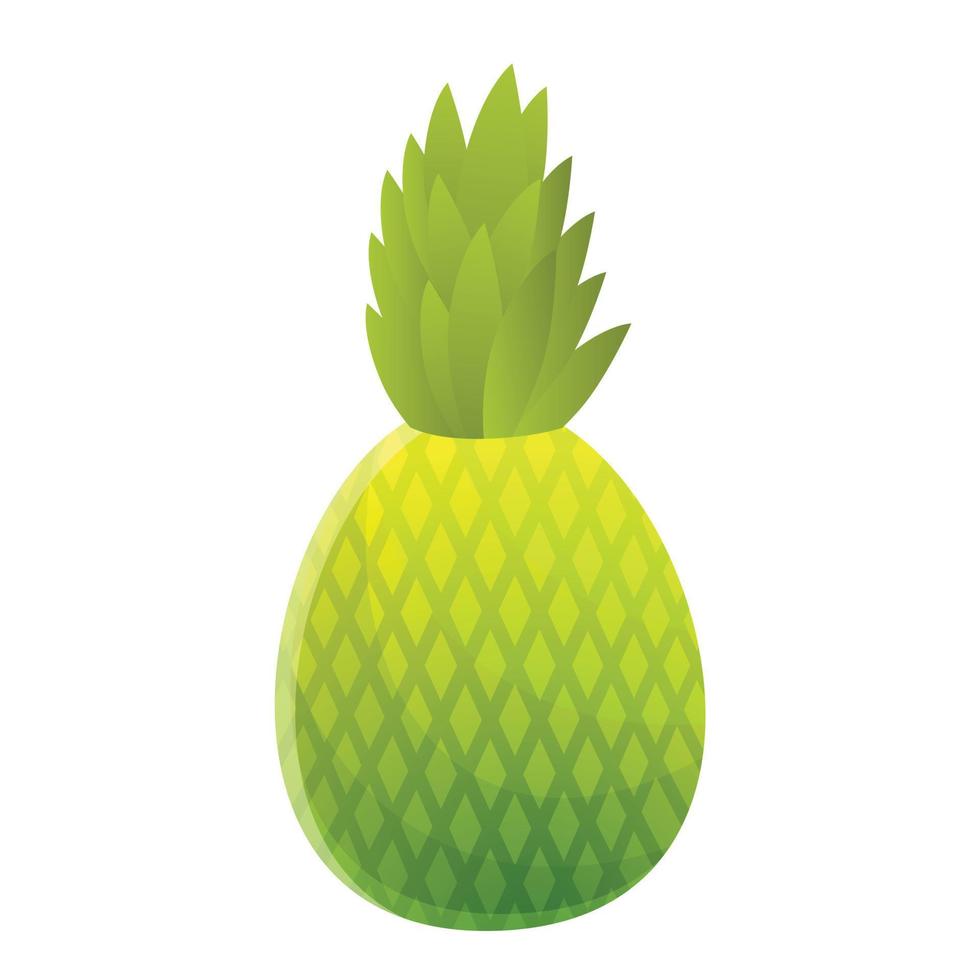groen ananas icoon, tekenfilm stijl vector