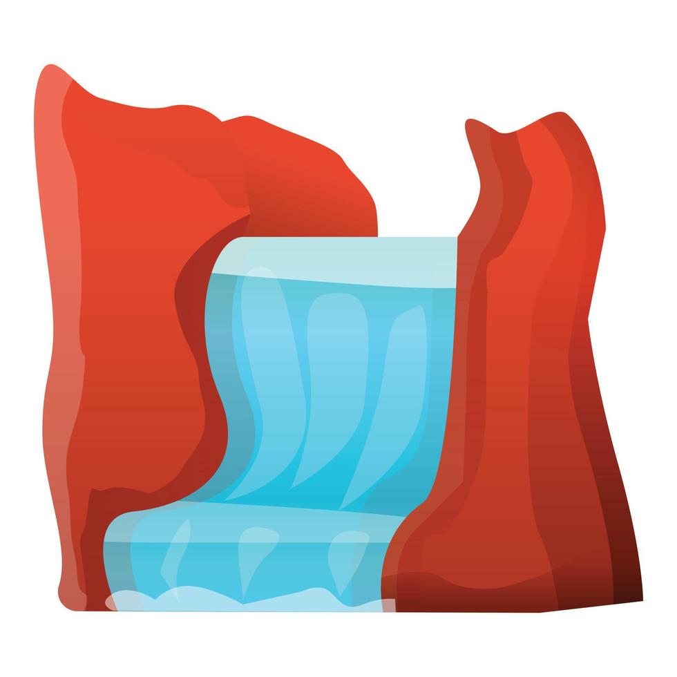 waterval icoon, tekenfilm stijl vector