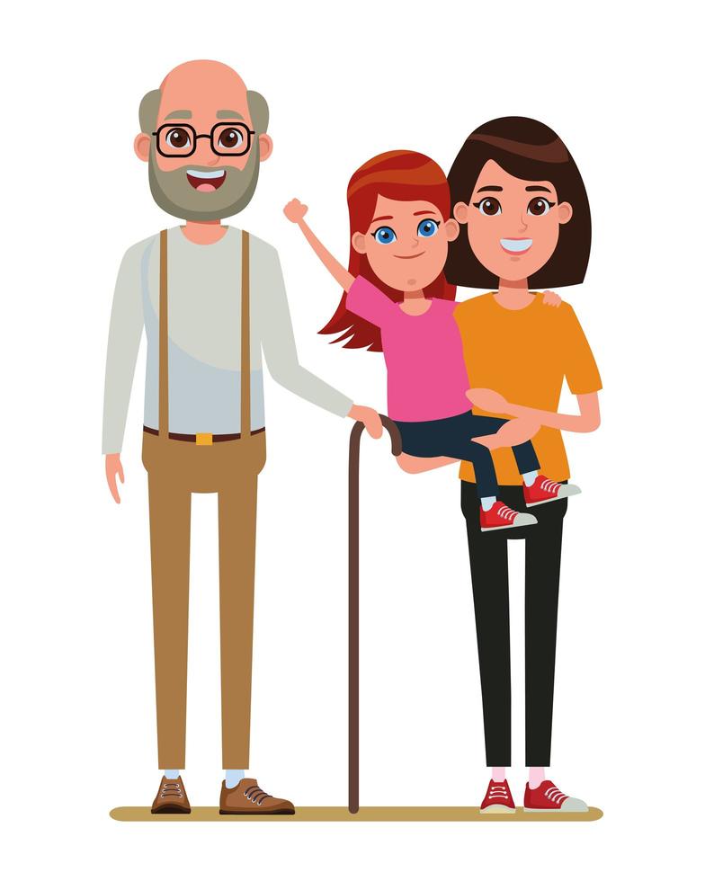 familieportret cartoon vector