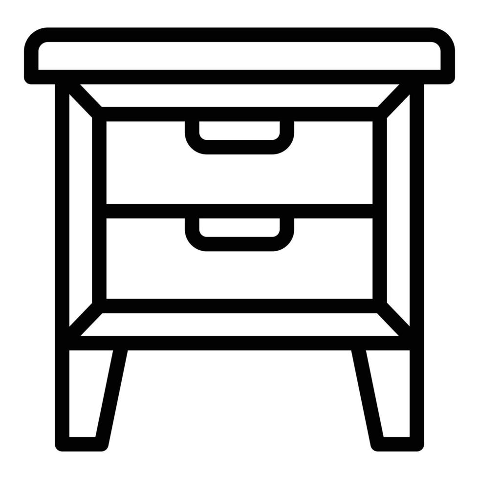 nachtkastje tafel icoon, schets stijl vector