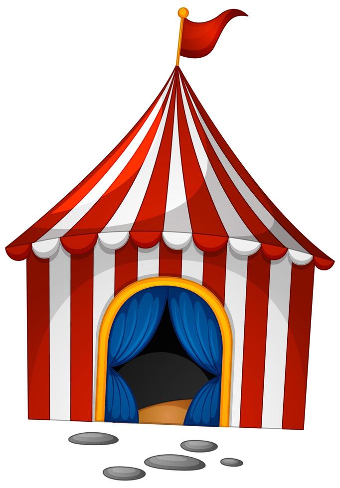 circus in cartoon stijl op witte achtergrond vector