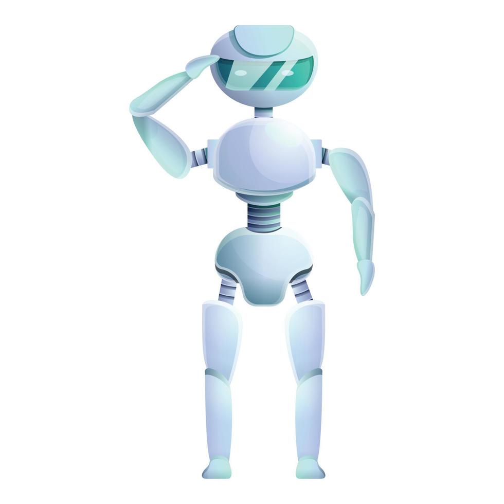 ai humanoid icoon, tekenfilm stijl vector