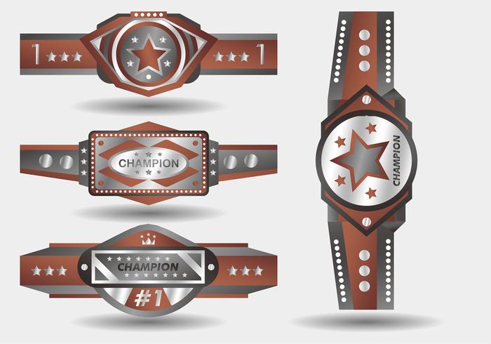 Zilver Brons Championship Belt Vector Design