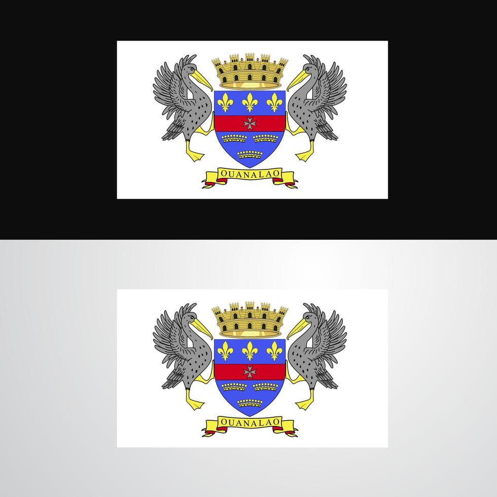 heilige barthélemy vlag banier ontwerp vector