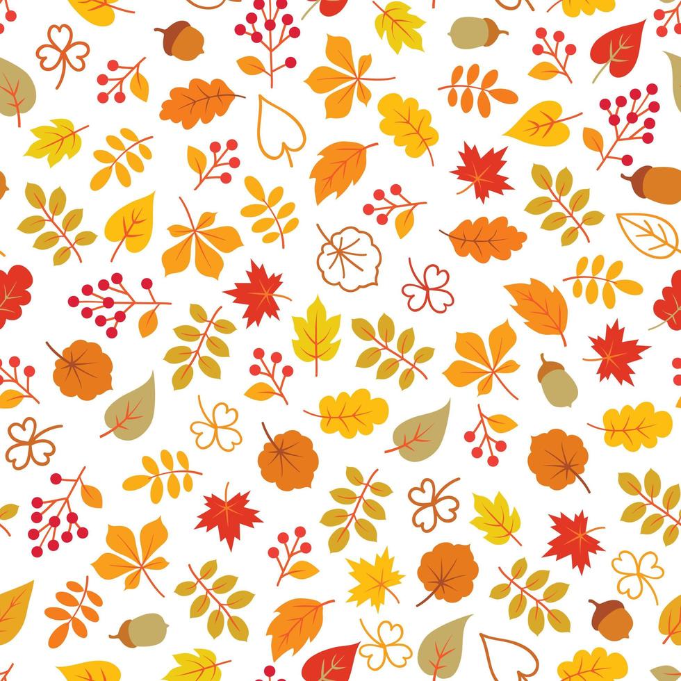 herfstbladeren naadloze patroon vector