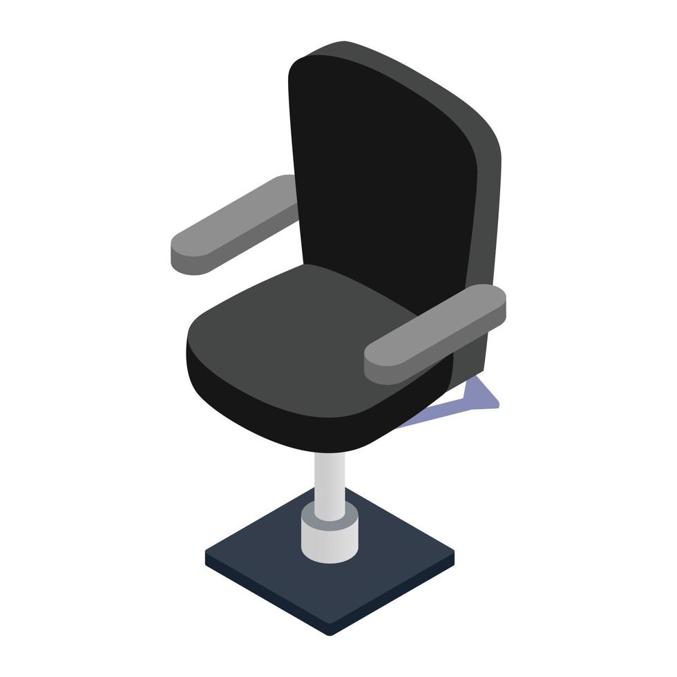 fauteuil kapper isometrische 3d icoon vector