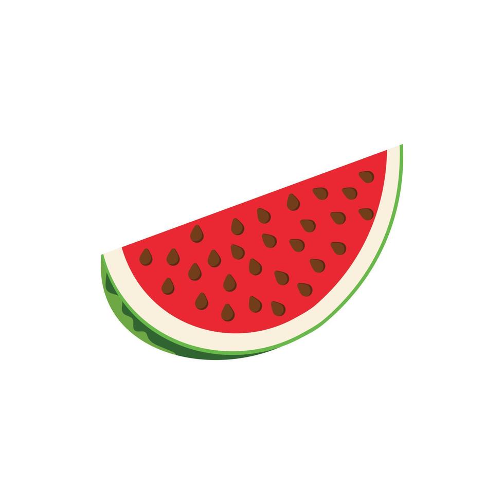 plak van watermeloen icoon, tekenfilm stijl vector