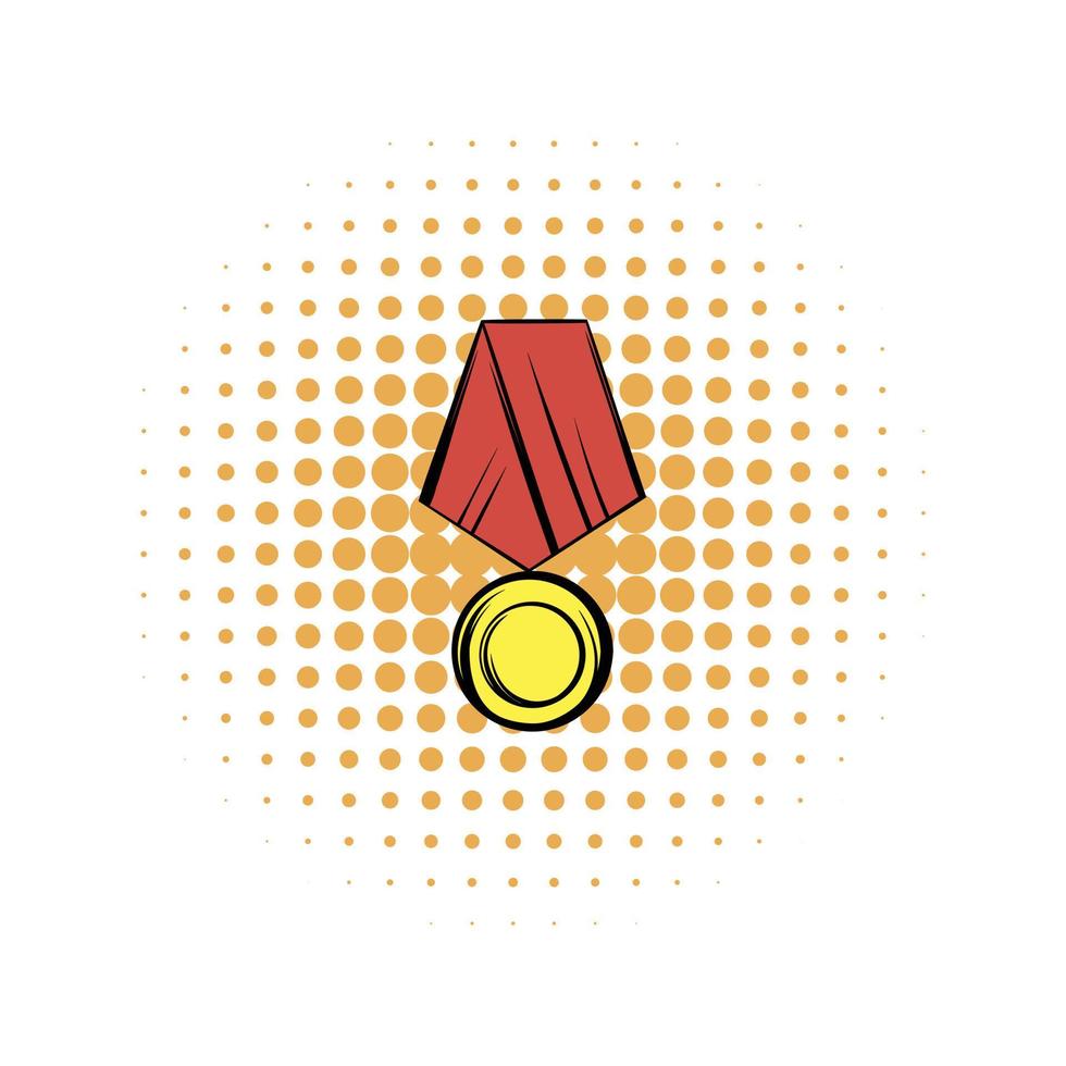 medaille comics icoon vector
