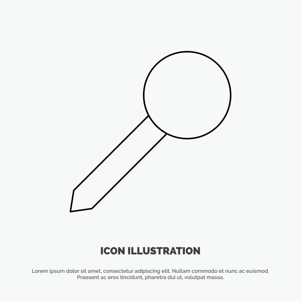 kaart pin markeerstift Mark lijn icoon vector