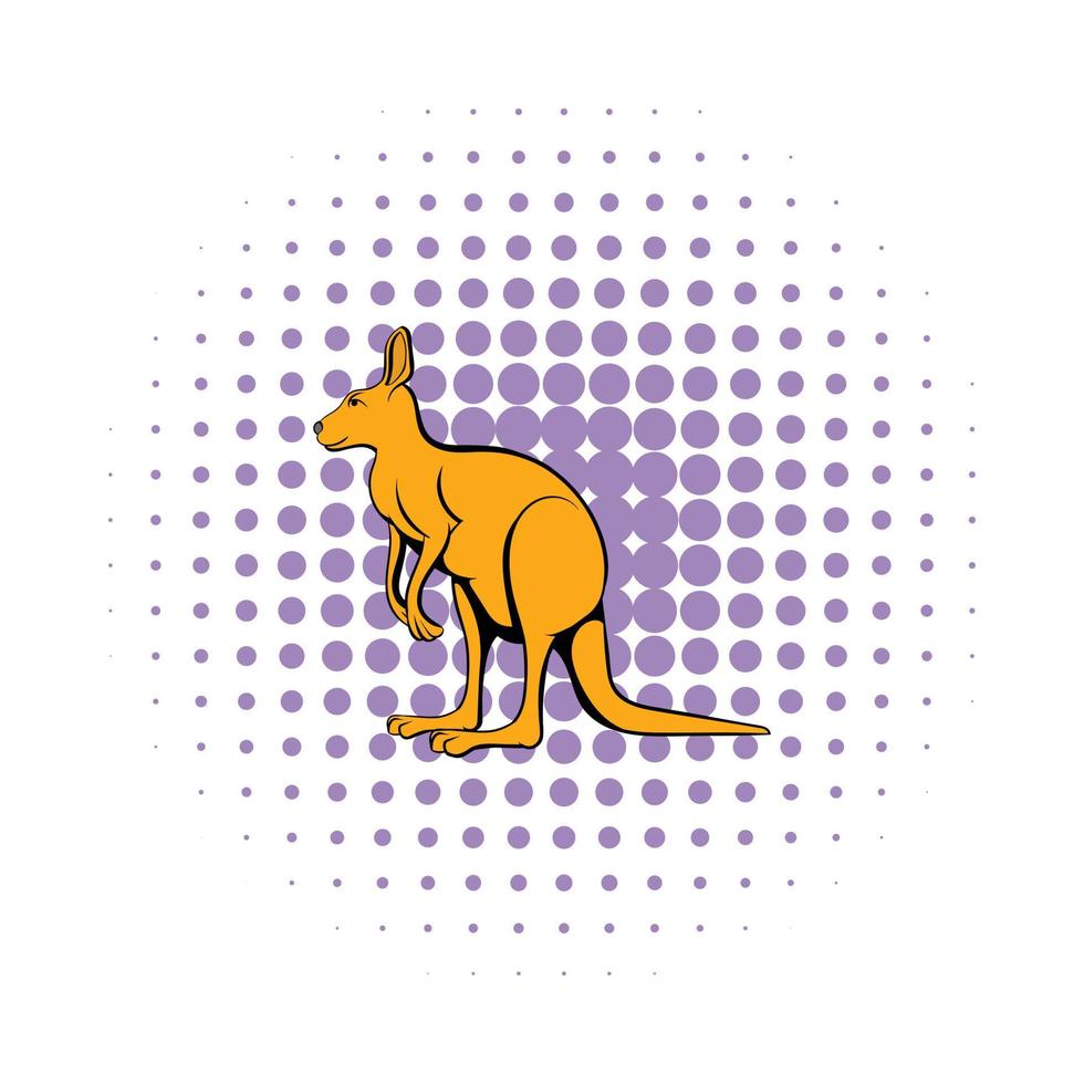 kangoeroe icoon in comics stijl vector