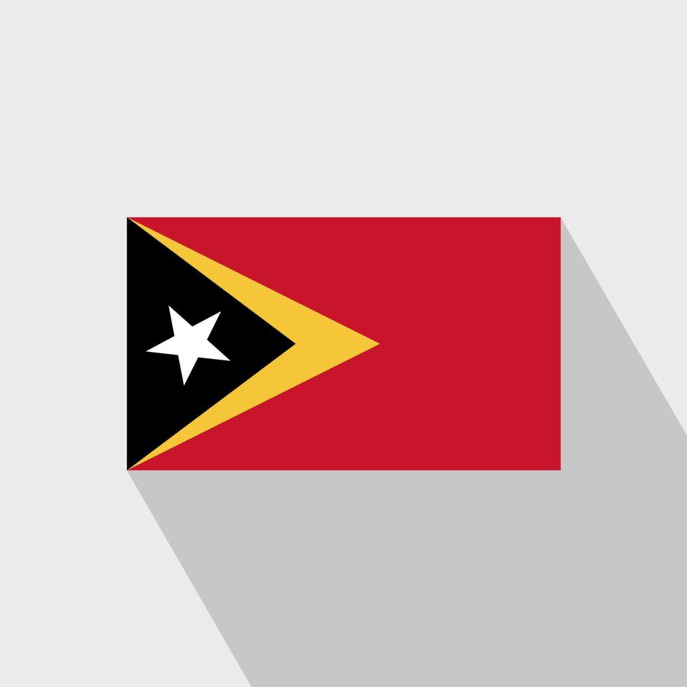 oosten- Timor vlag lang schaduw ontwerp vector