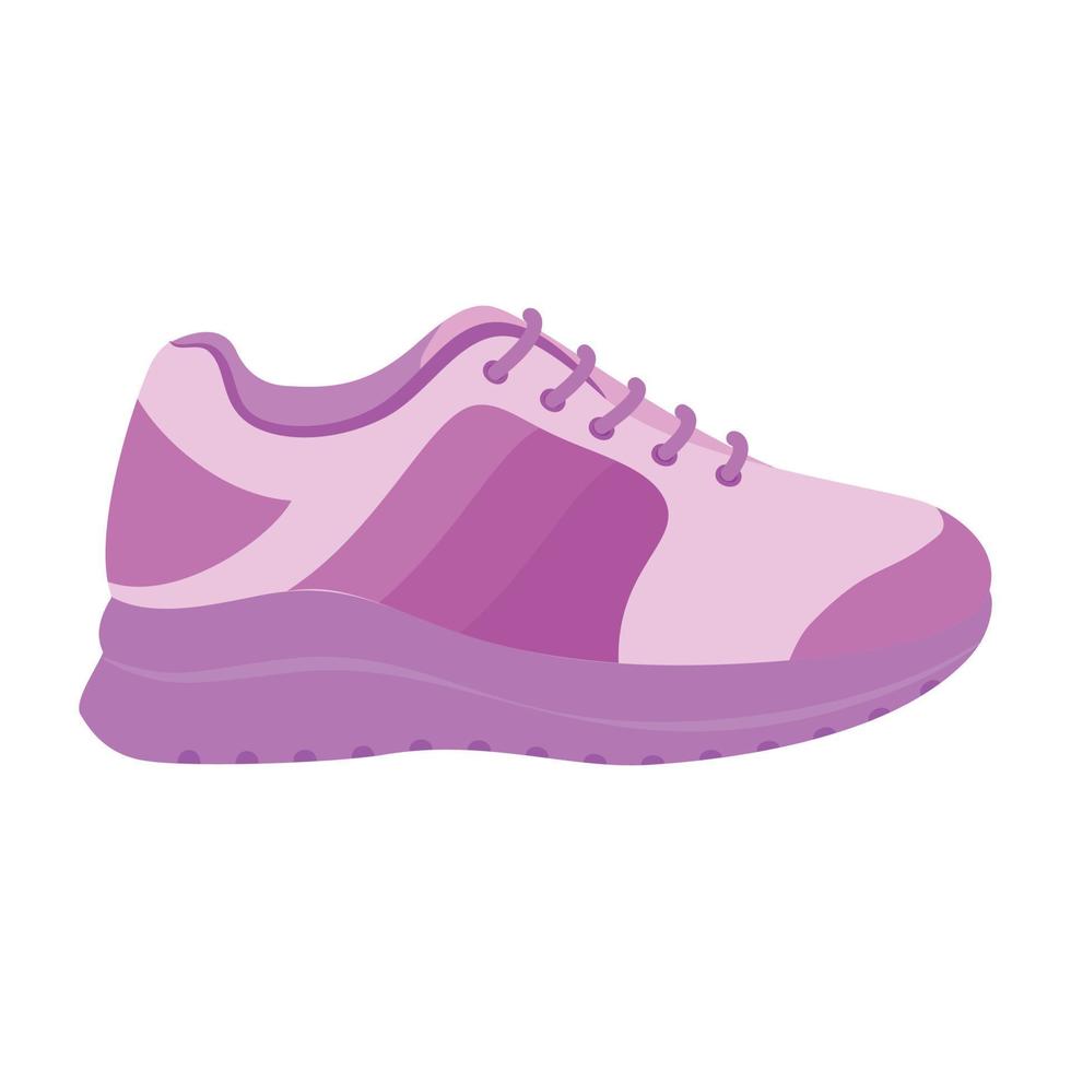 roze sport schoen icoon, vlak stijl vector