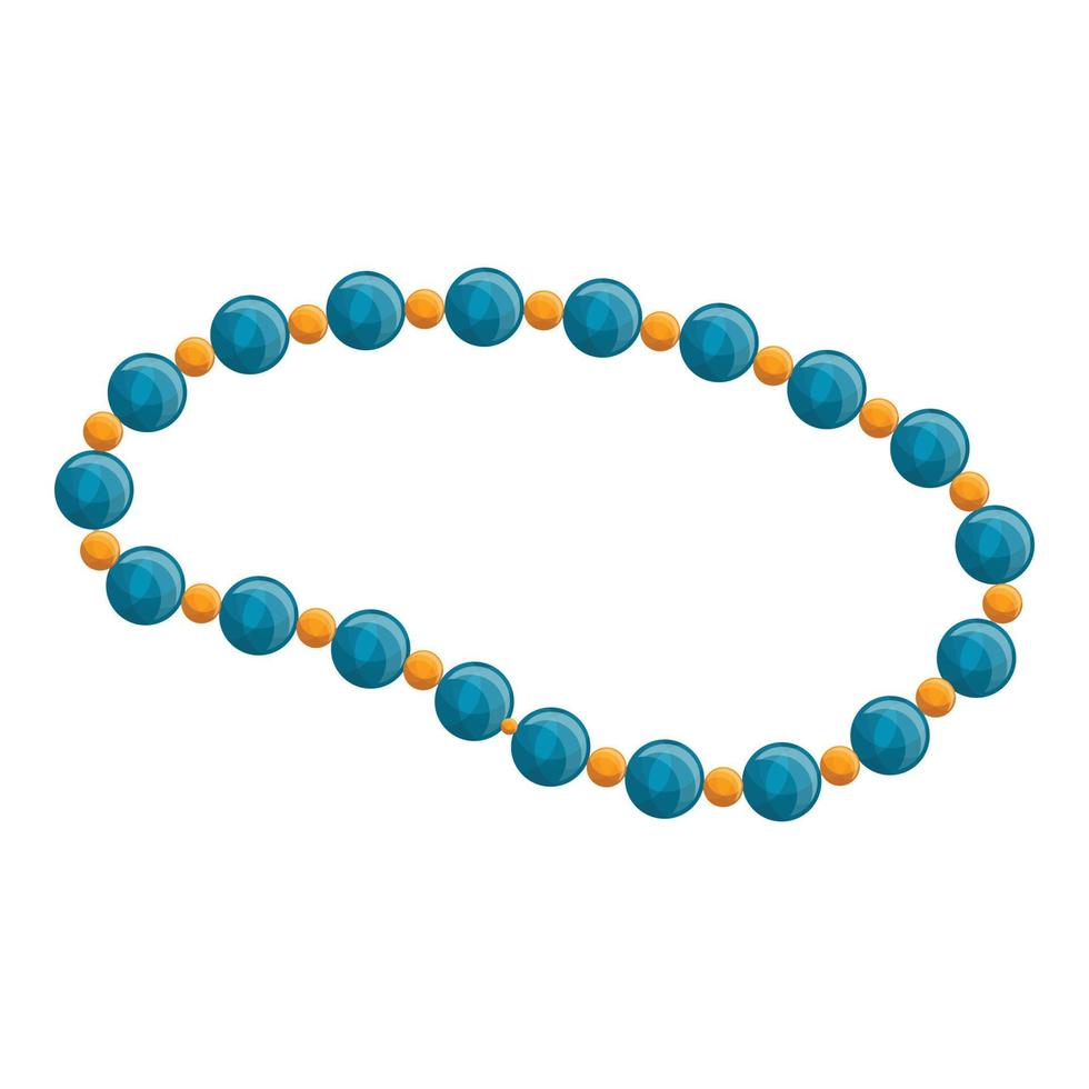 blauw parel ketting icoon, tekenfilm stijl vector