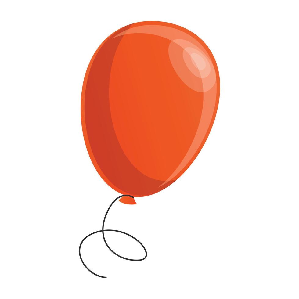 rood ballon icoon, tekenfilm stijl vector