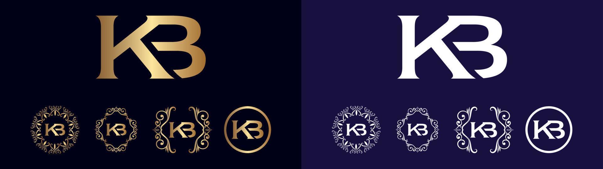 zakelijke merk logo kb ontwerp vector