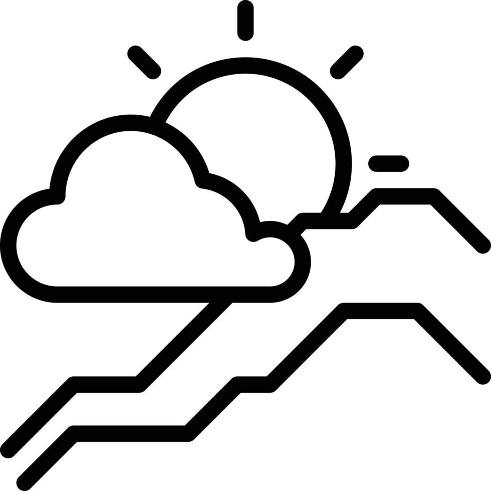 zonneschijn zon lucht hoog zonsopkomst - schets icoon vector