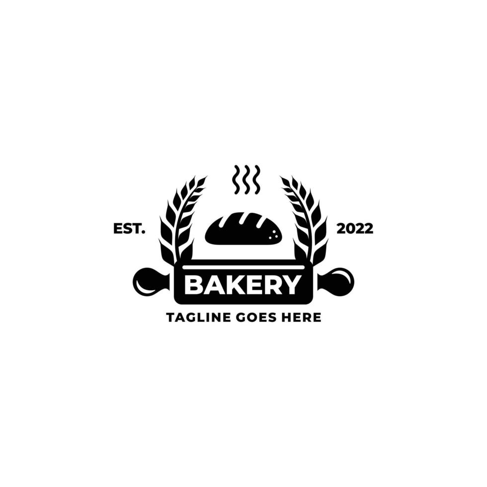 bakkerij chef logo ontwerp vector