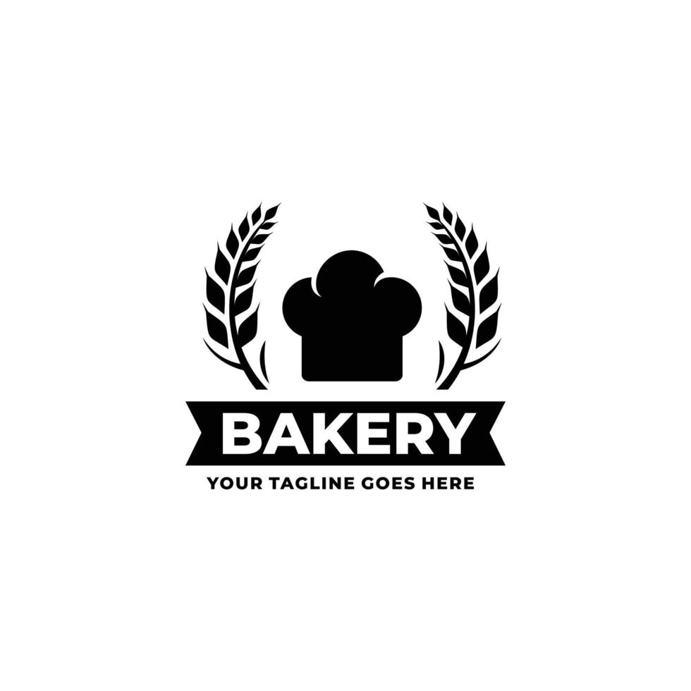 bakkerij chef logo ontwerp vector