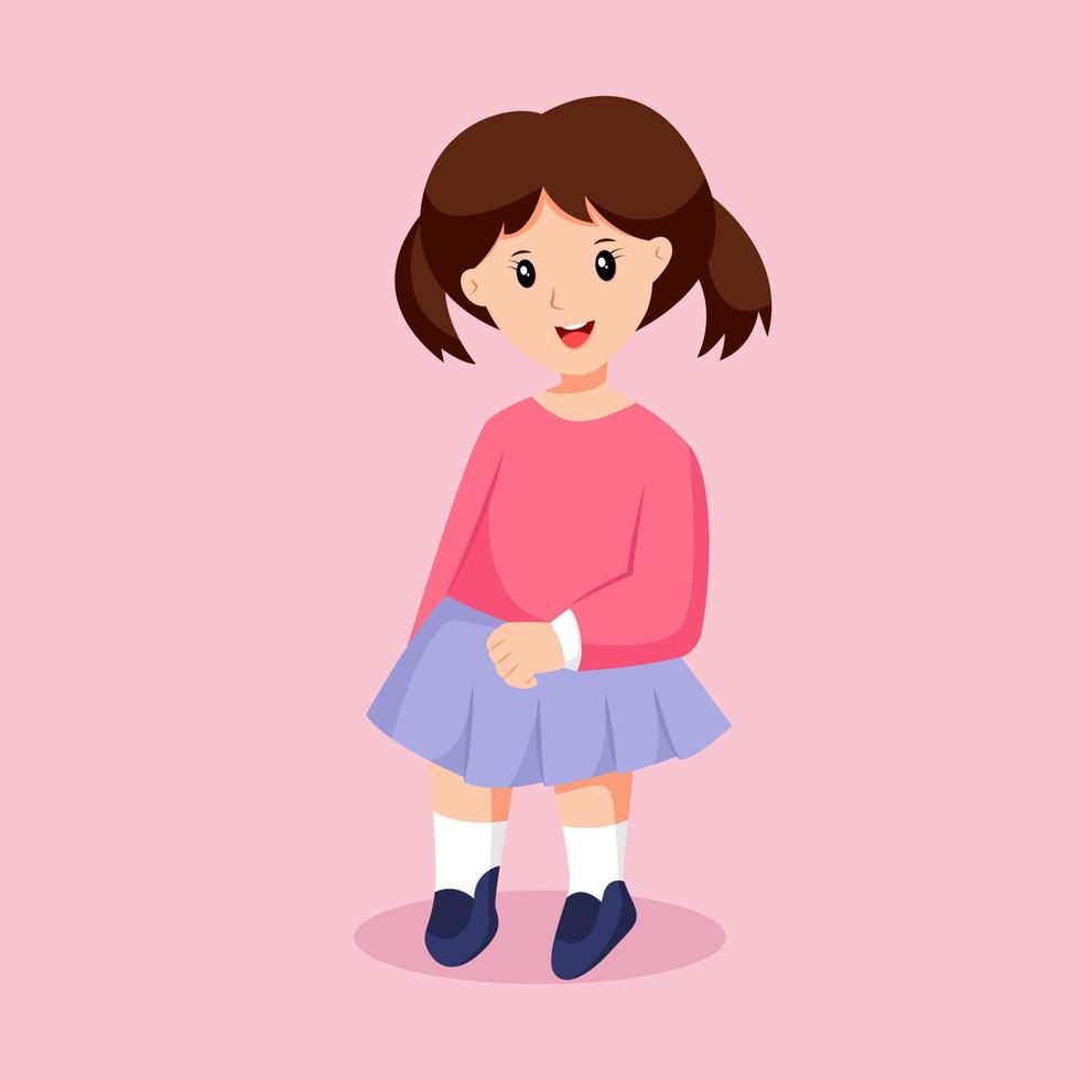 schattig meisje karakter ontwerp illustratie vector