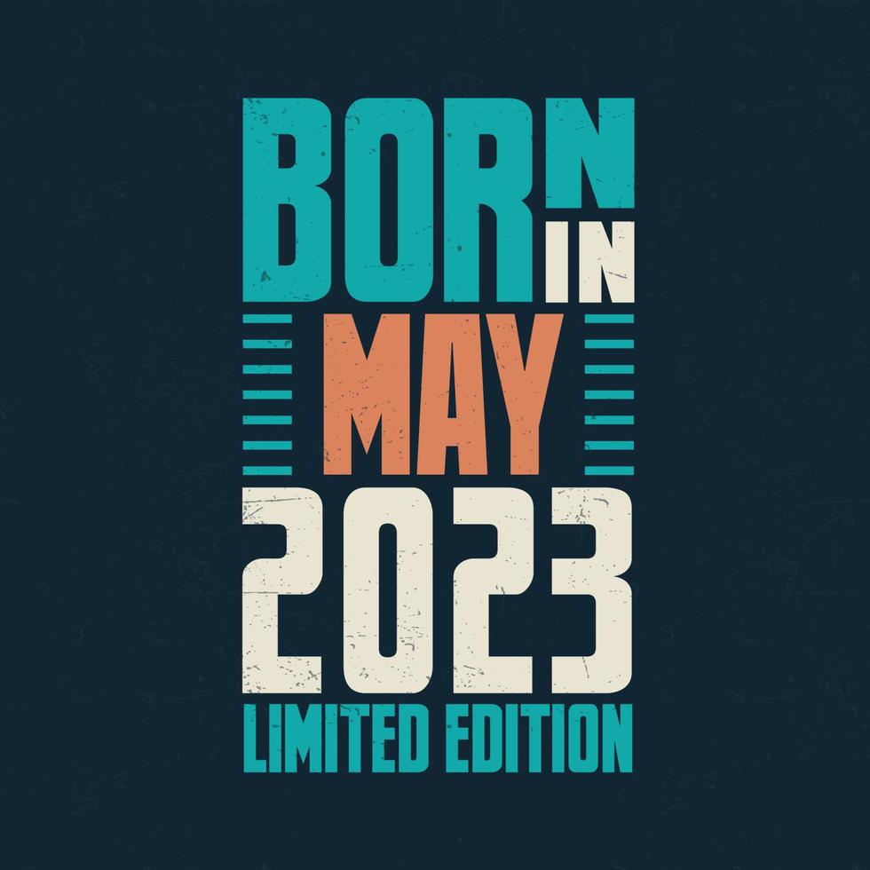 geboren in mei 2023. verjaardag viering voor die geboren in mei 2023 vector