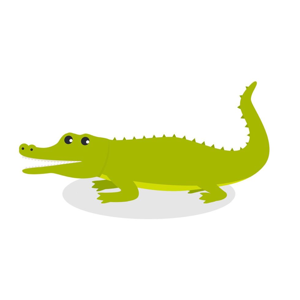 schattig krokodil. dier van Afrika. vector illustratie in een vlak stijl.