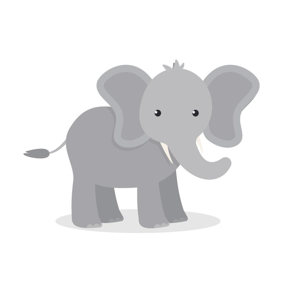 schattig olifant. dier van Afrika. vector illustratie in een vlak stijl.