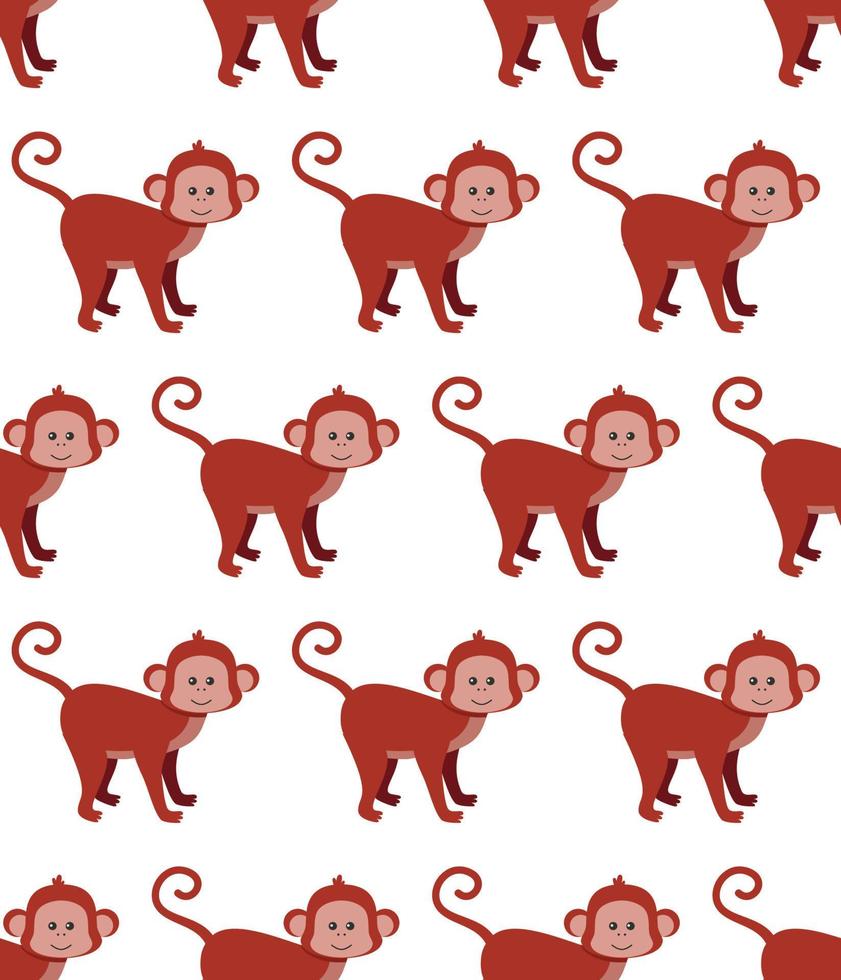 apen naadloos patroon. vector illustratie in een vlak stijl.