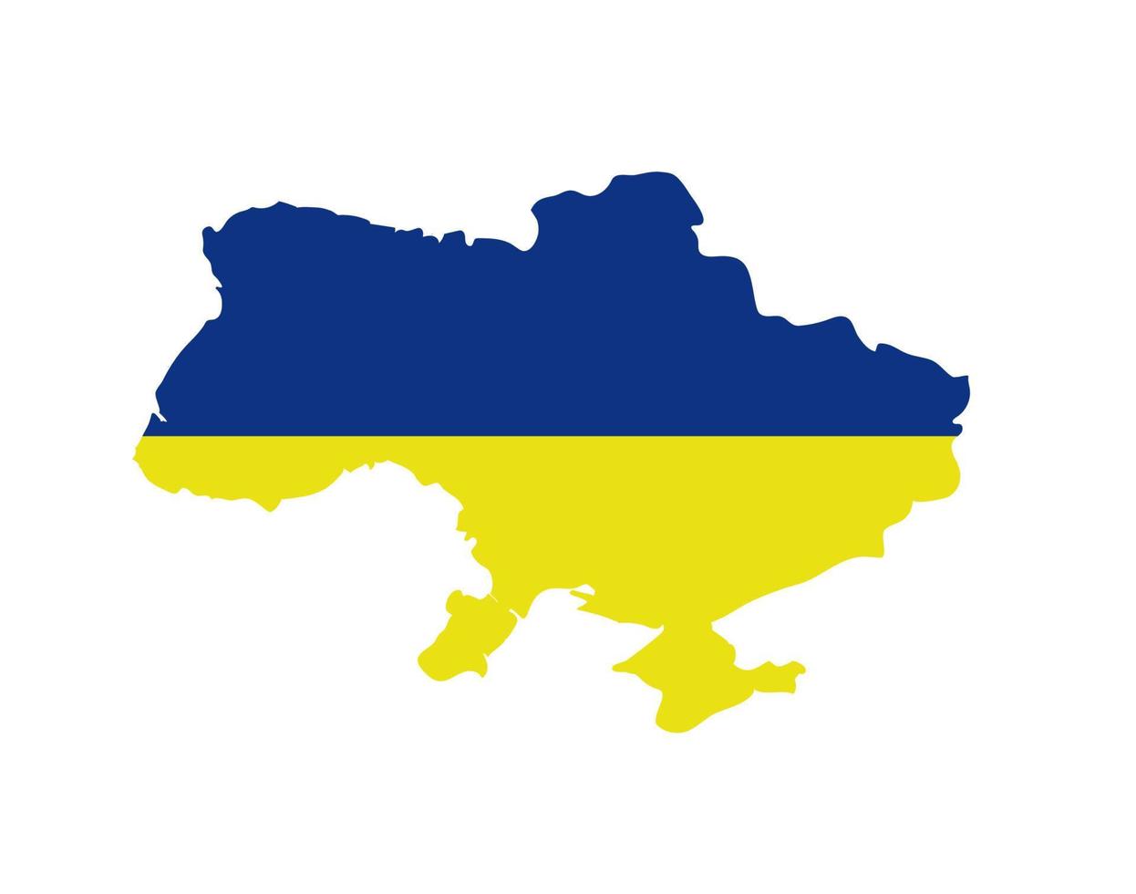 vector illustratie van de vlag opgenomen in de kaart van Oekraïne