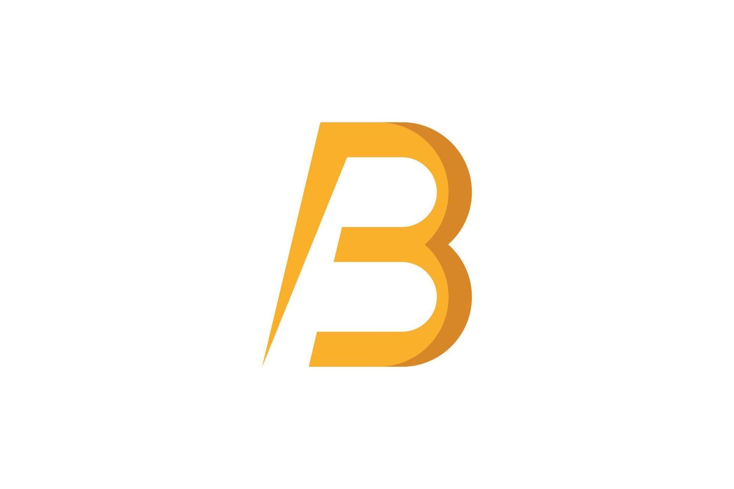 b brief eerste logo vector