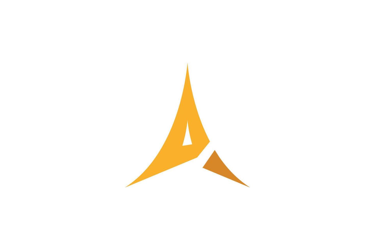 vlak brief een logo vector