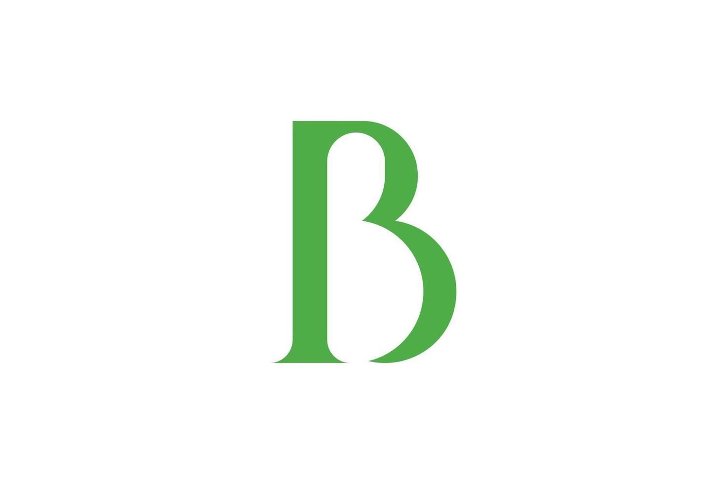 b brief eerste logo vector
