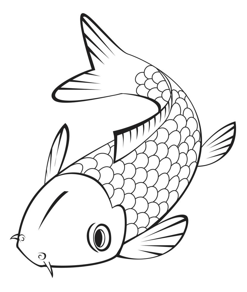 koi vissen illustratie vector