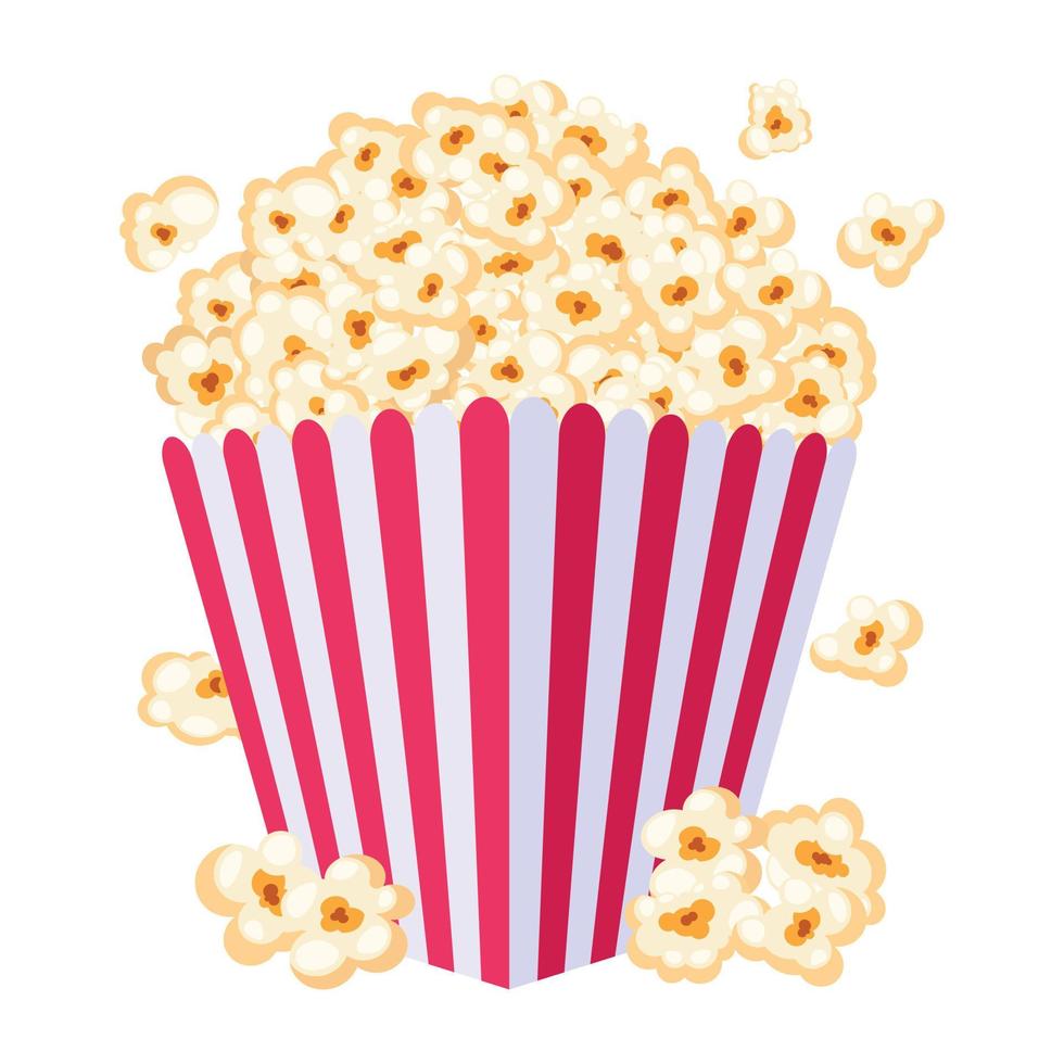 kijken Bij deze vlak ontwerp van popcorn vector
