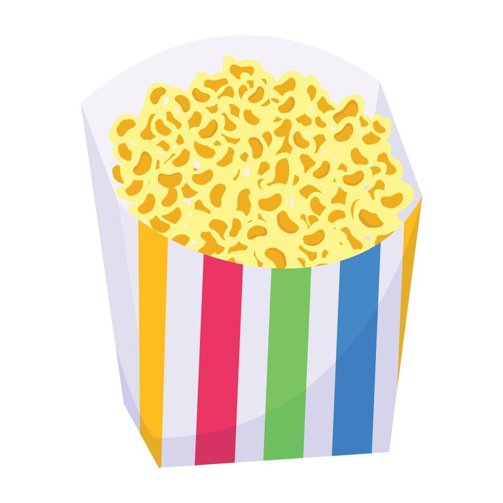 kijken Bij deze vlak ontwerp van popcorn vector