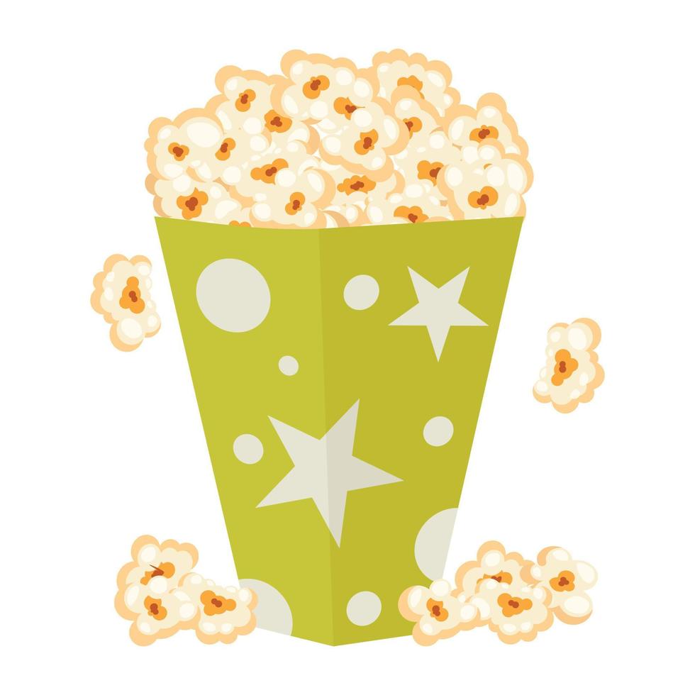 kijken Bij deze vlak ontwerp van popcorn vector