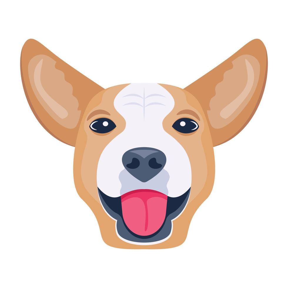 creatief ontworpen vlak icoon van hond vector