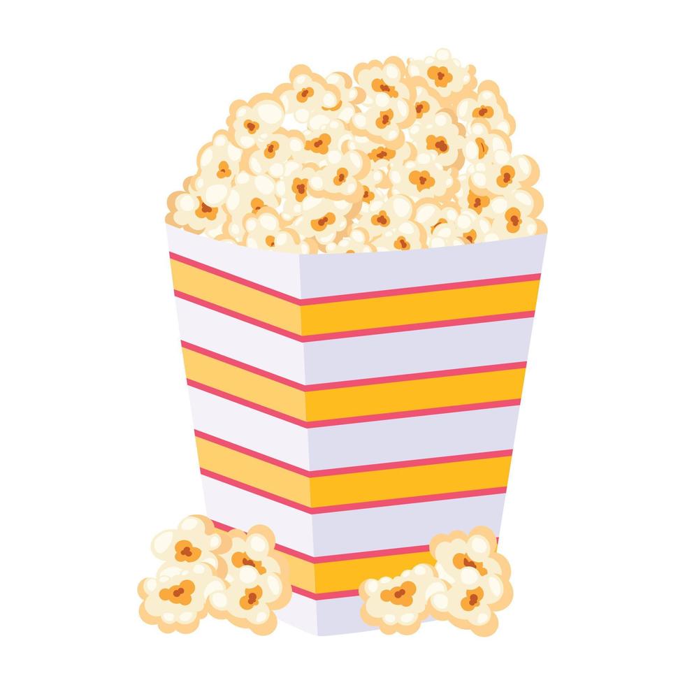 kijken Bij deze vlak ontwerp van popcorn vector