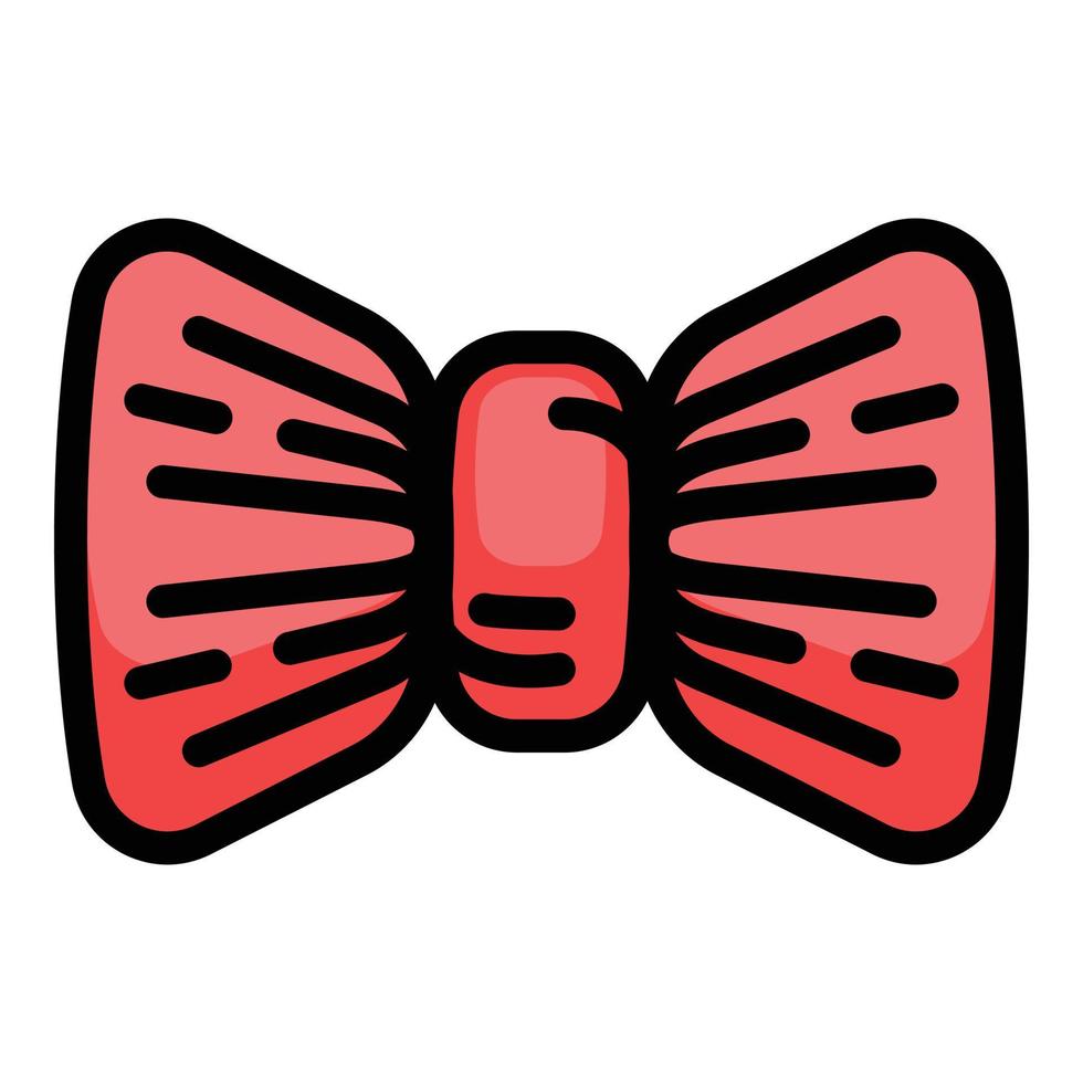 textiel rood boog stropdas icoon, schets stijl vector