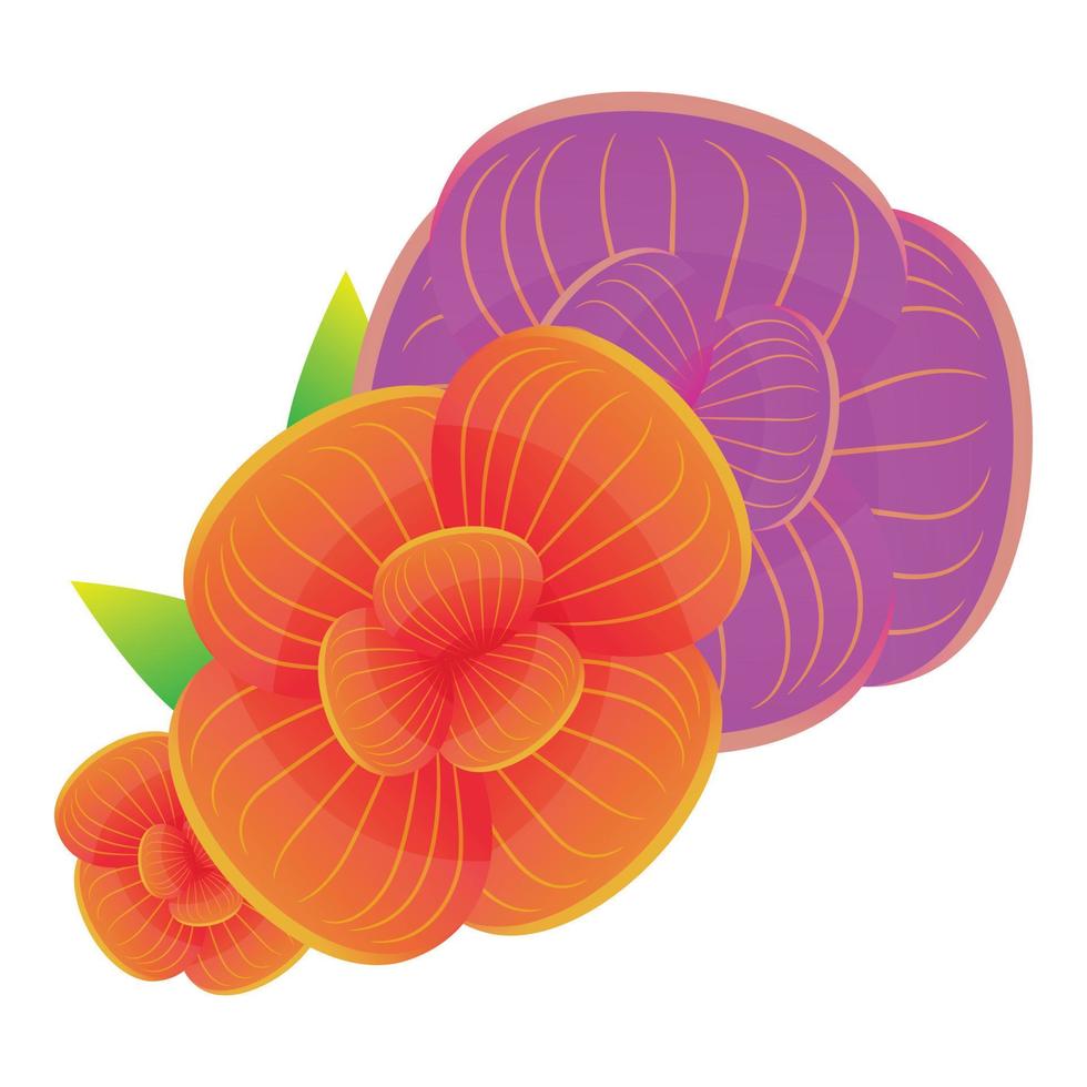 kleurrijk orchidee boeket icoon, tekenfilm stijl vector