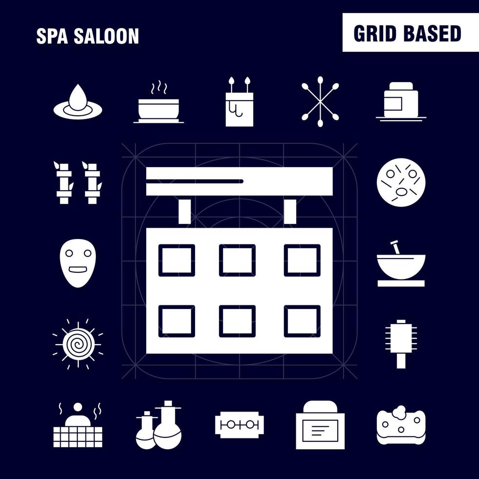 spa salon solide glyph icoon pak voor ontwerpers en ontwikkelaars pictogrammen van voedsel reizen eten soep room room pot spa vector