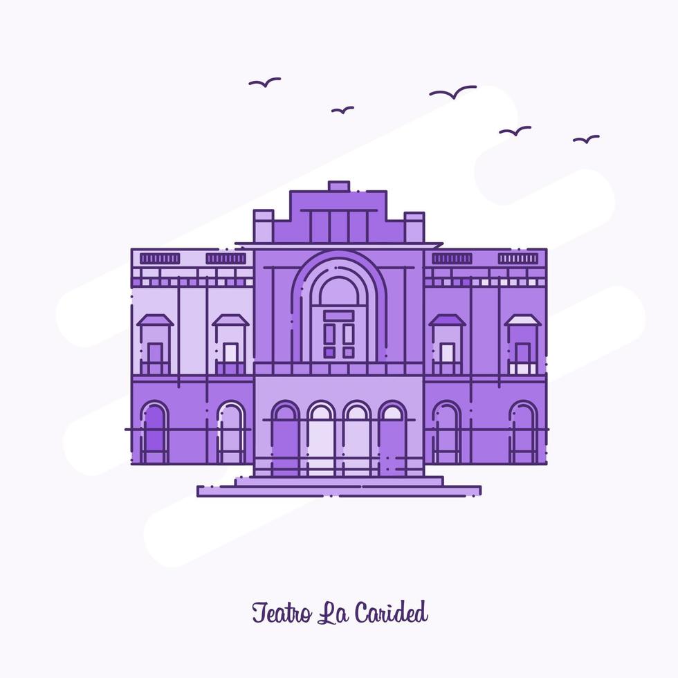 teatro la behaard mijlpaal Purper stippel lijn horizon vector illustratie