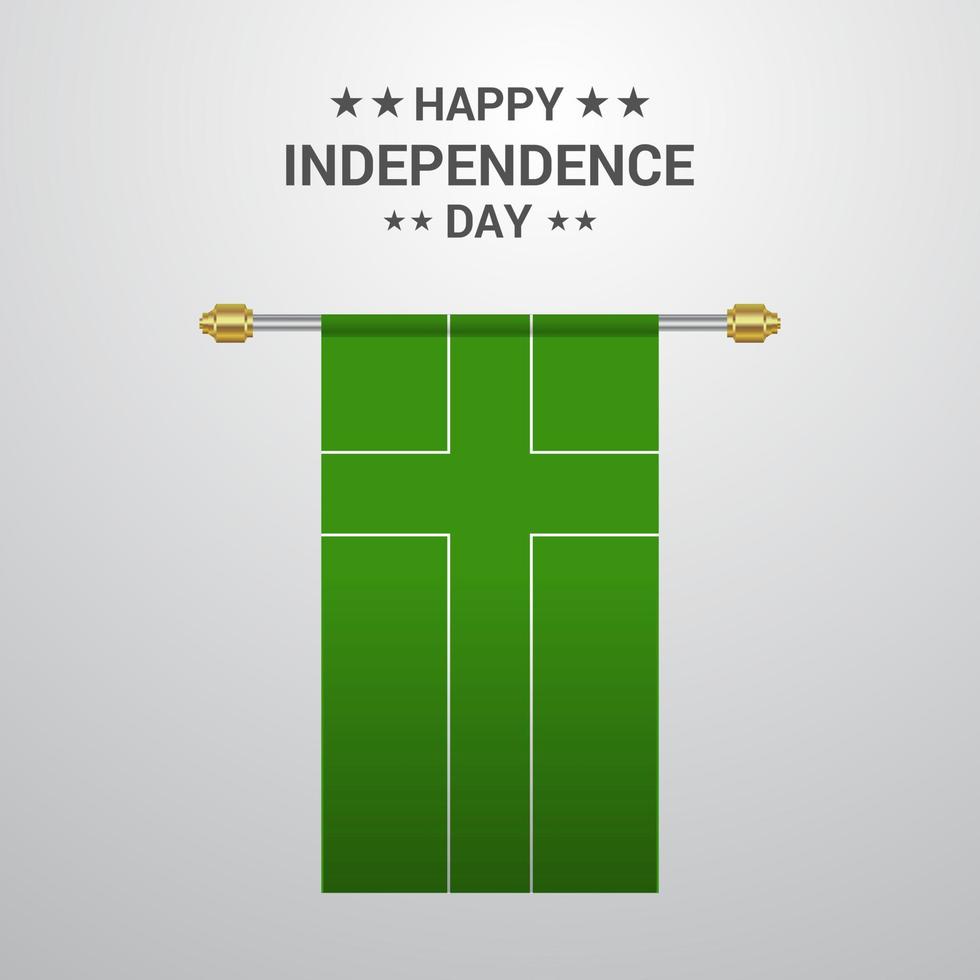 Kirgizië onafhankelijkheid dag hangende vlag achtergrond vector