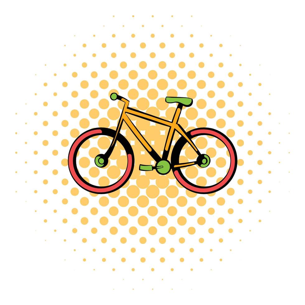 fiets icoon, comics stijl vector