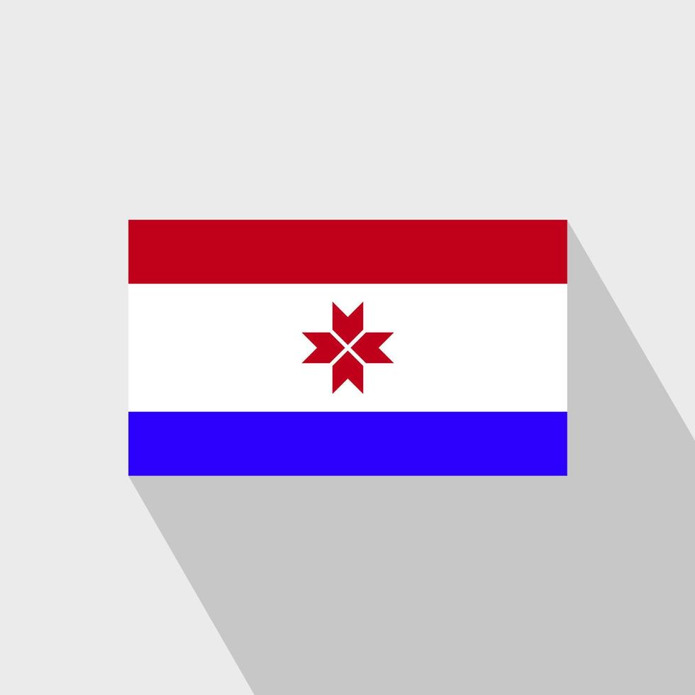 Mordovië vlag lang schaduw ontwerp vector