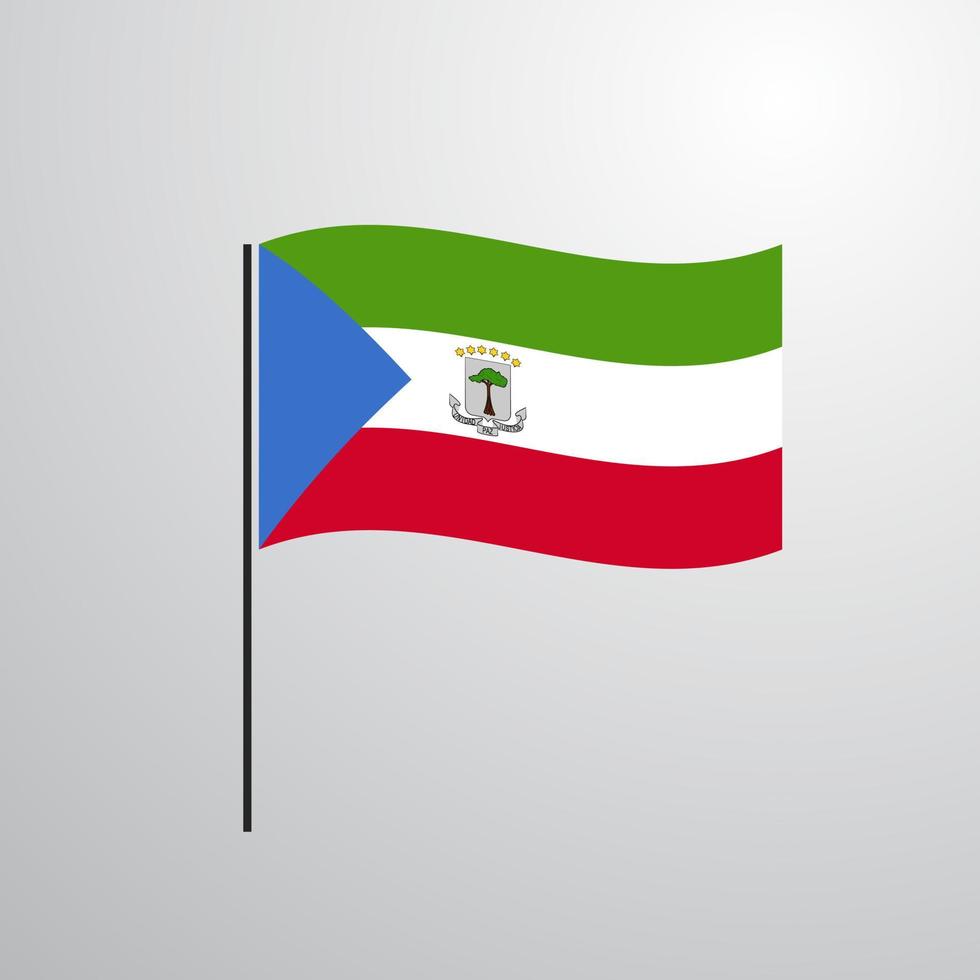 equatoriaal-guinea wapperende vlag vector