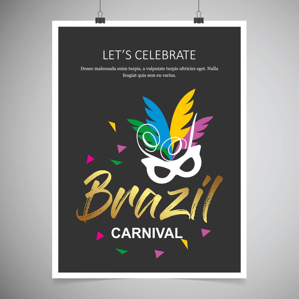 carnaval feestelijk posters reeks helder confetti vuurwerk festival abstract kleur achtergrond Rio carnaval achtergrond vector